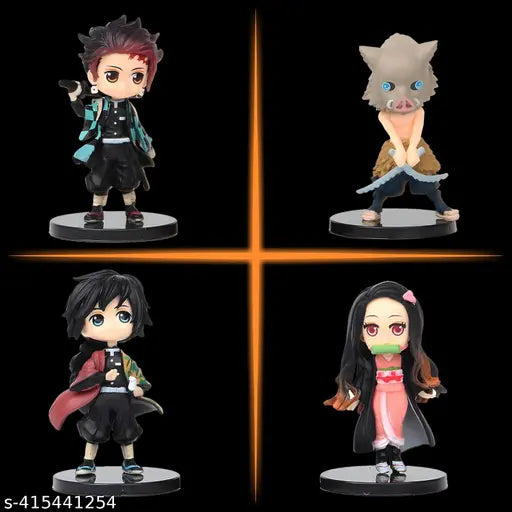 Anime Demon Slayer 6pcs Set Action Figure Height- 7cm Authentic Design, Highly Detailed-Exact Replica of Image Miniture figure