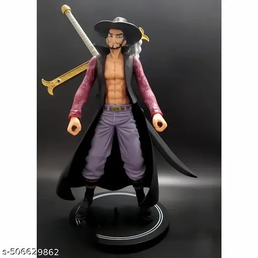 Anime One Piece Figurine - Mihawk Action Figure | Height-20cm | Highly Detailed PVC Material Without Box (One Piece Anime Figure - Mihawk with Sword)