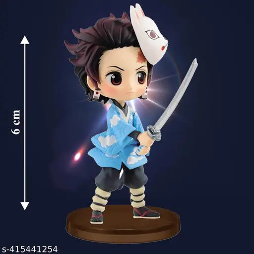 Anime Demon Slayer 6pcs Set Action Figure Height- 7cm Authentic Design, Highly Detailed-Exact Replica of Image Miniture figure