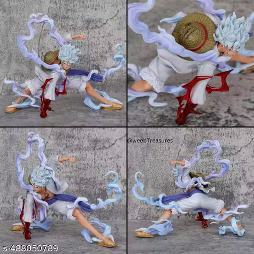 Anime One Piece - Monkey D. Luffy Gear 5 Action Figure (22 cm W) | Highly Detailed - PVC Material (Luffy Action Figure)